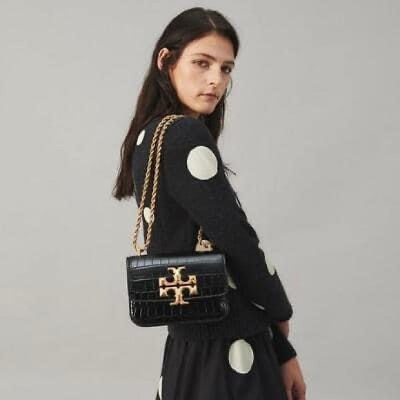 77044 - Tory Burch Eleanor Embossed Small Convertible Shoulder Bag - Picture 13 of 14